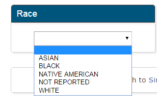 (MTConweb search options by Race)